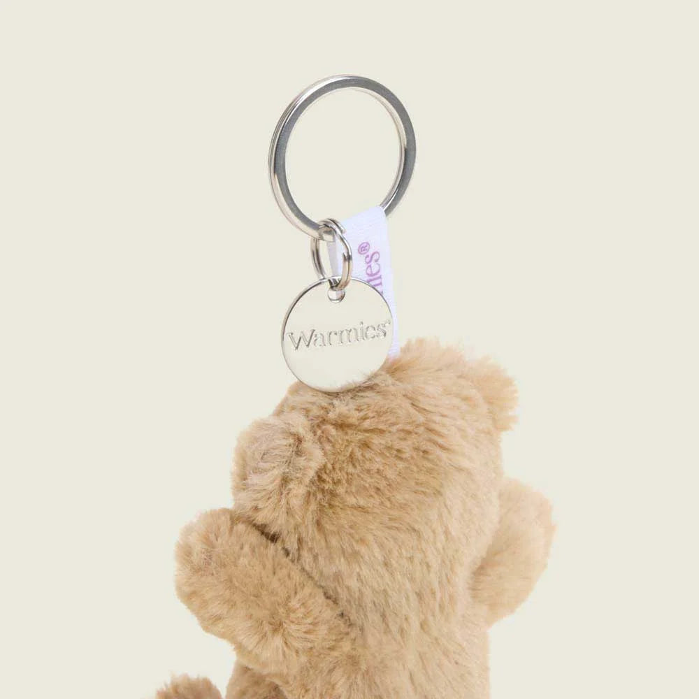 Brown Curly Bear Warmies Mini Bag Charm
