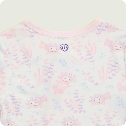Pink Axolotl Footie Pajamas